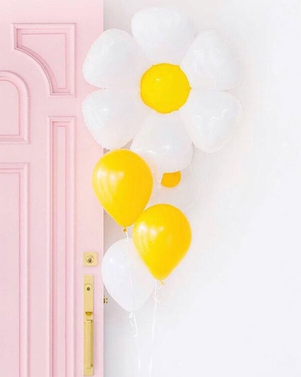 19782_Шар_(43_109_см)_Цветок_Ромашка_Белый_1_шт_4